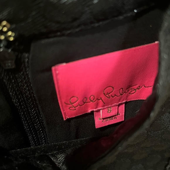 Black polka dot fit and flair cocktail dress - Picture 4 of 6